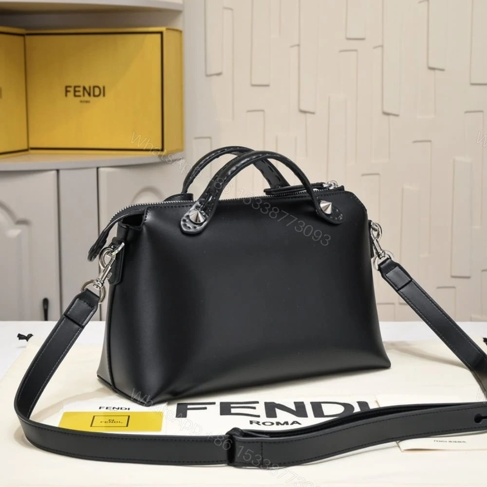 View 3 of FENDI BY THE WAY MEDIUM TOTE AND SHOULDER BAG BLACK 28CM