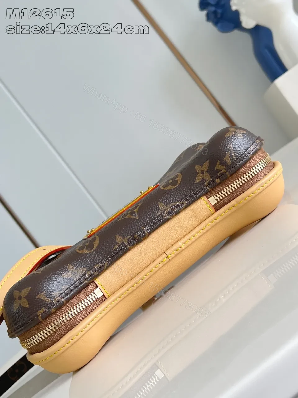 View 2 of Monogram Canvas Bone Bag: Luxe Everyday Chic
