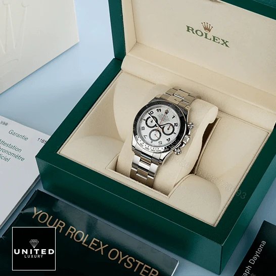 View 7 of Rolex Daytona 116509 White Gold Silver Dial Replica