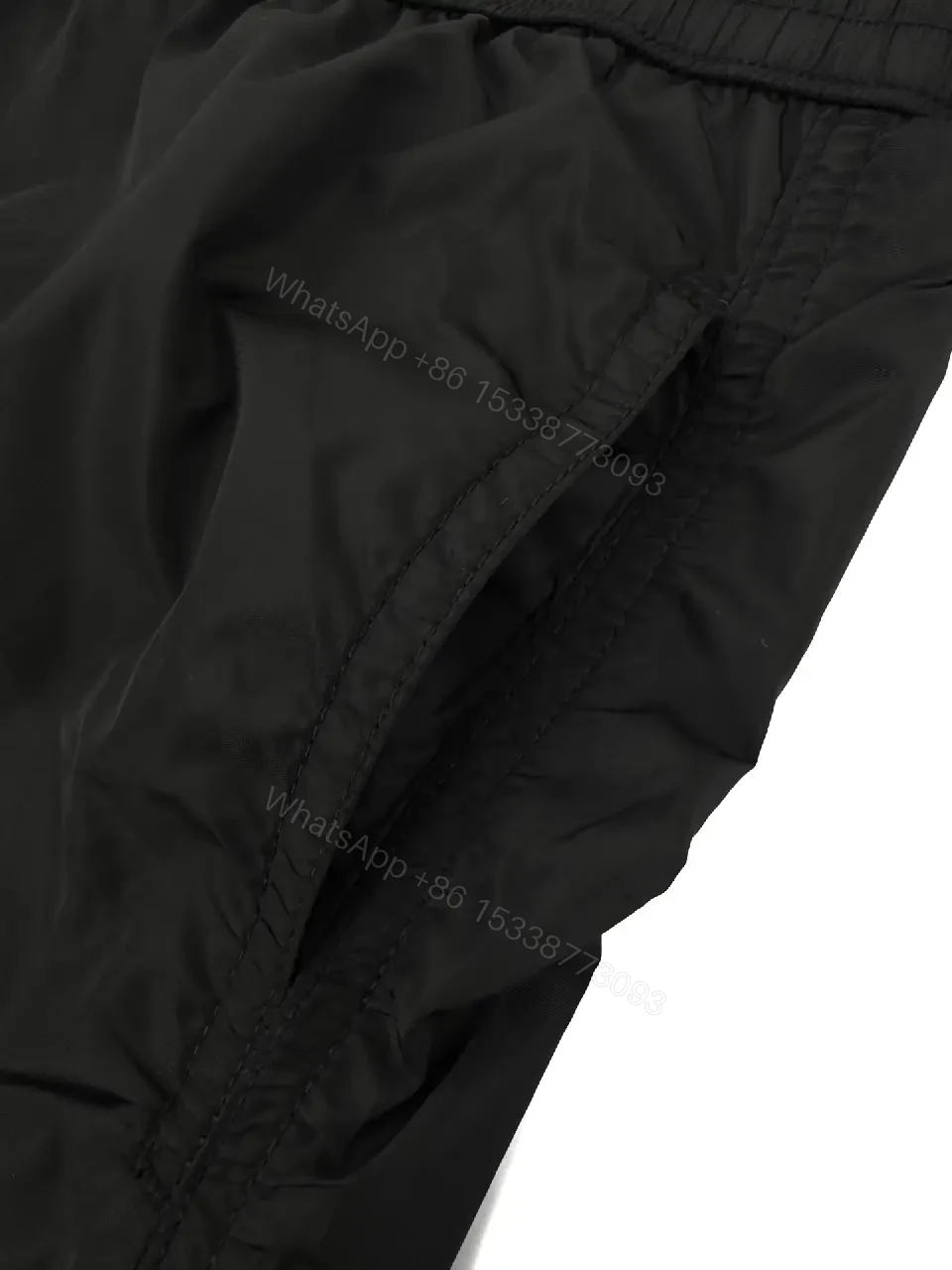 View 8 of Black Nylon Classic Swim Shorts with Drawstrings, Moncler Logo