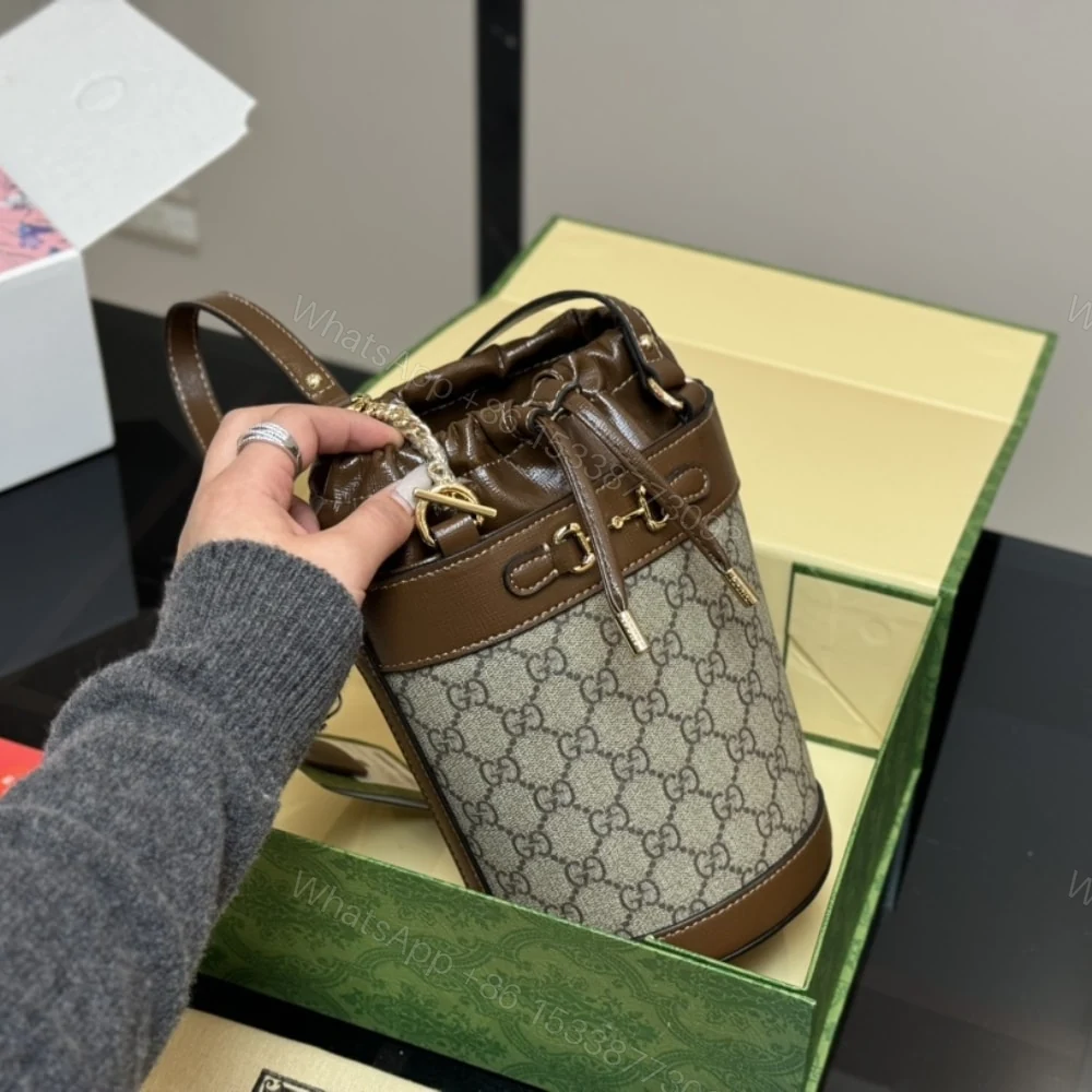 View 2 of Gucci Housebit 1955 Small Bucket Bag Brown 18Cm