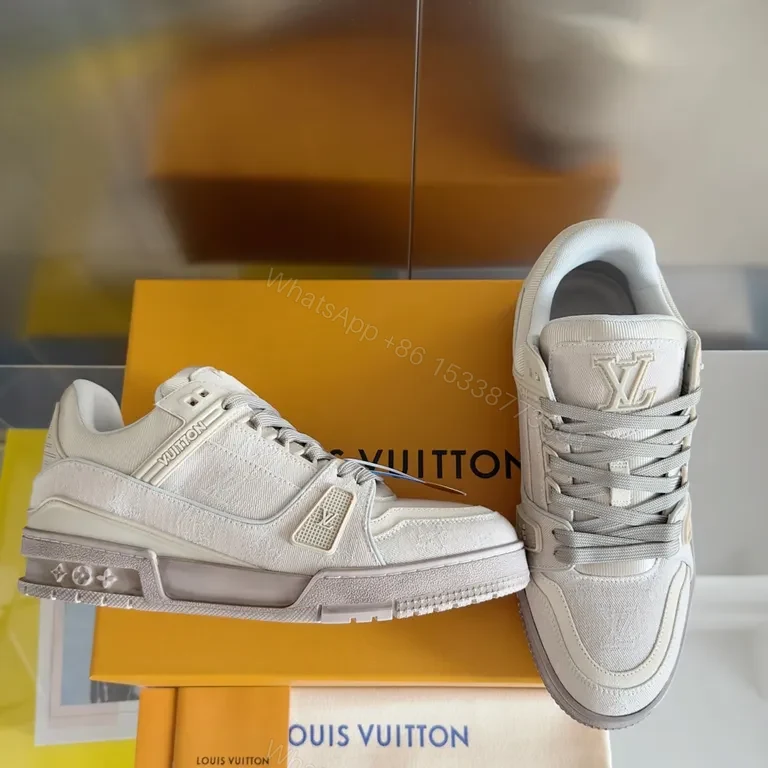 View 2 of Chic LV-Inspired Monochrome Sneakers: All-Day Luxury