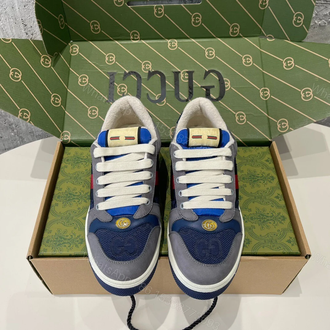 View 2 of Gucci GG Screener Sneaker Grey Suede