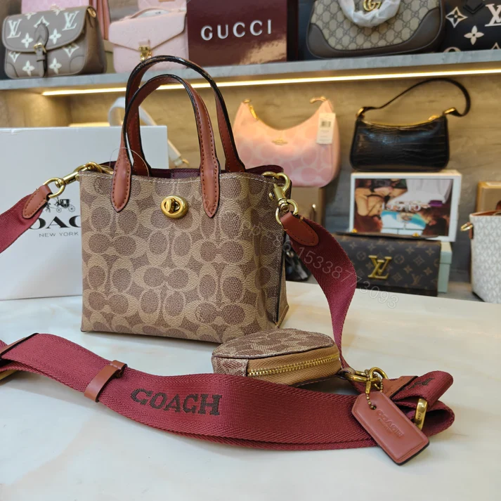 View 18 of First Copy Coach Willow 18 Satchel Ultra Premium Apricot