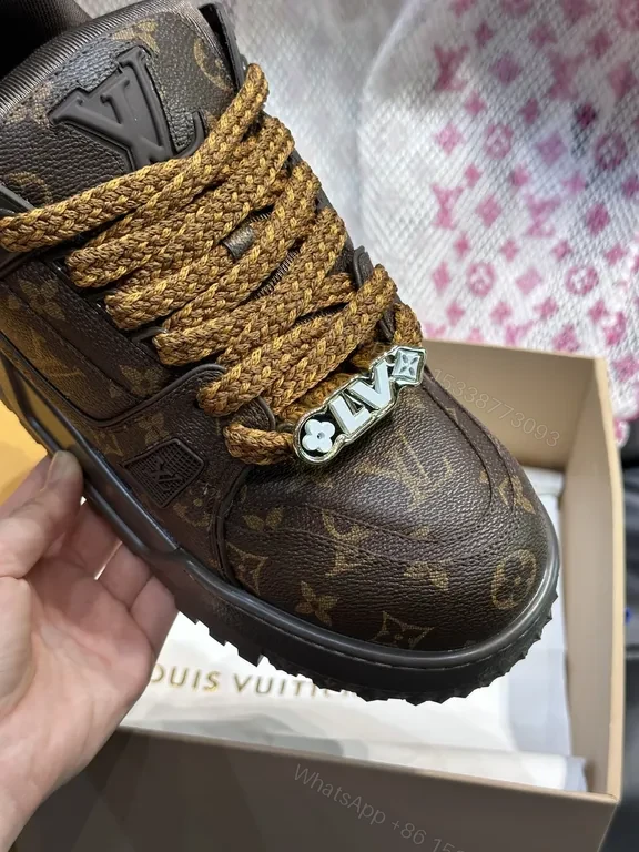 View 8 of Bold LV Monogram Textured Boots with Luxe Lacing