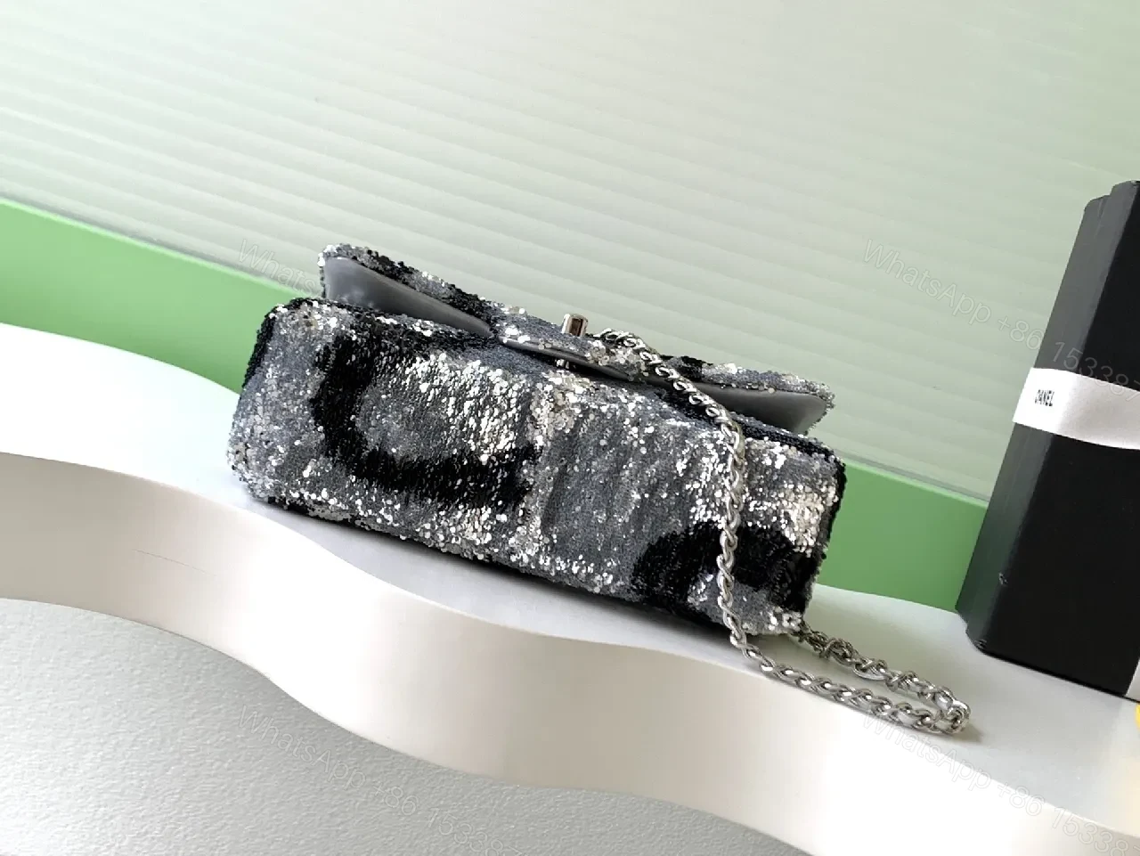 View 6 of Shimmering Crossbody with Sparkling Nightfall Texture