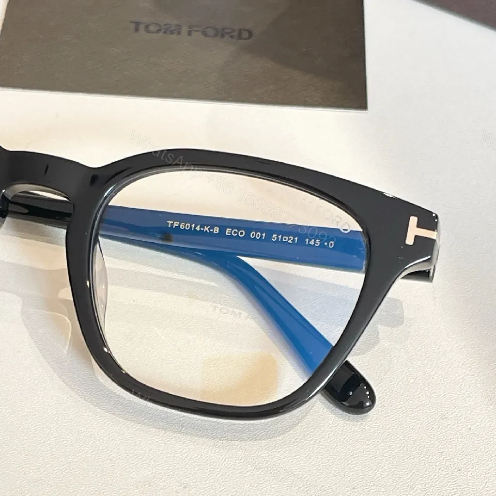 View 9 of Black Acetate Tom Ford Eyeglasses - Minimalist Luxury, Subtle Gold Details, All-Day Comfort, Premium frames