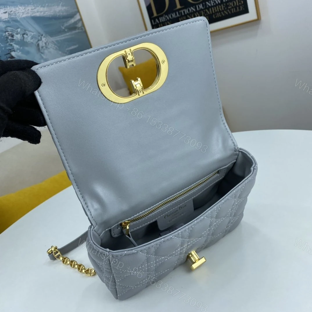 View 4 of Dior Small Dior Caro Bag Black Supple Cannage Calfskin Women