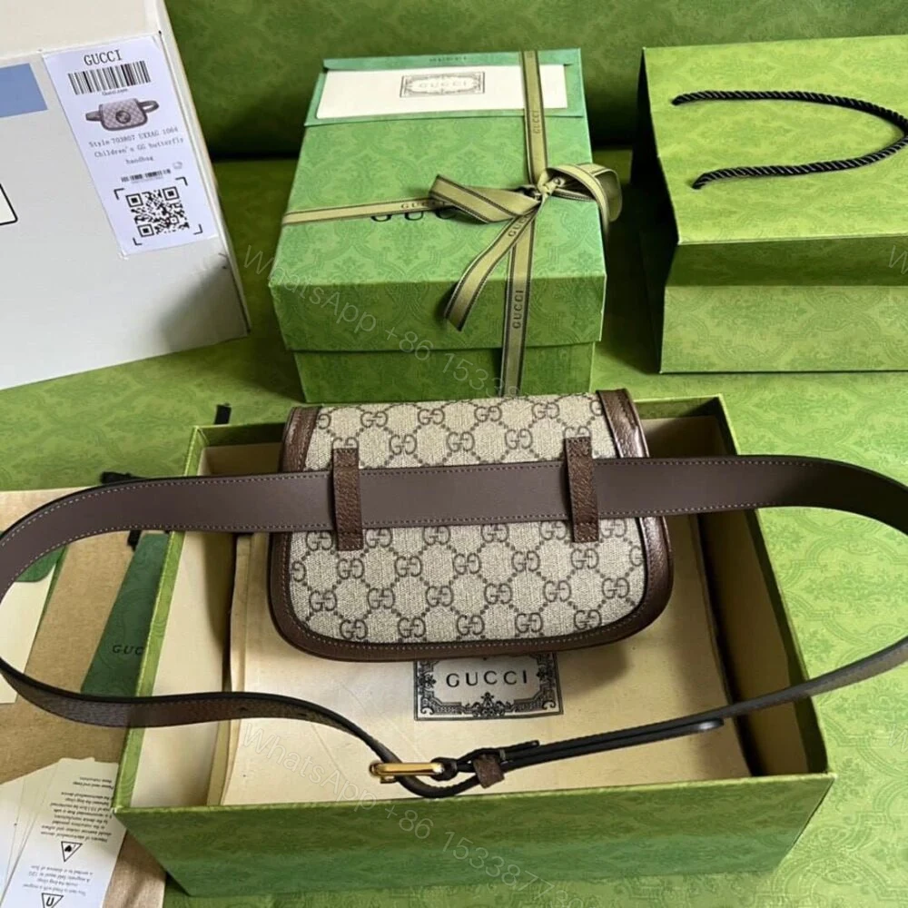 View 3 of Gucci Blondie Belt Bag GG Supreme Beige Ebony 90Cm 703807 K9GSG 8358