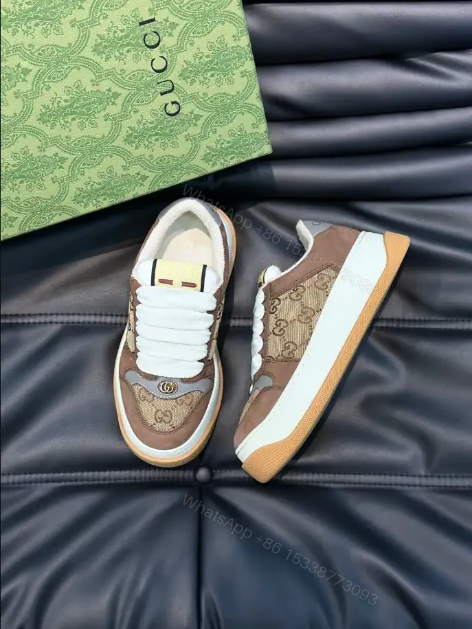 View 6 of GUCCI SCREENER GG SNEAKERS BEIGE AND EBONY ORIGINAL GG CANVAS – GC172