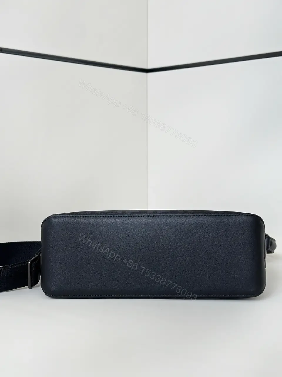 View 3 of Compact Luxury Crossbody: Monogram Texture Handbag
