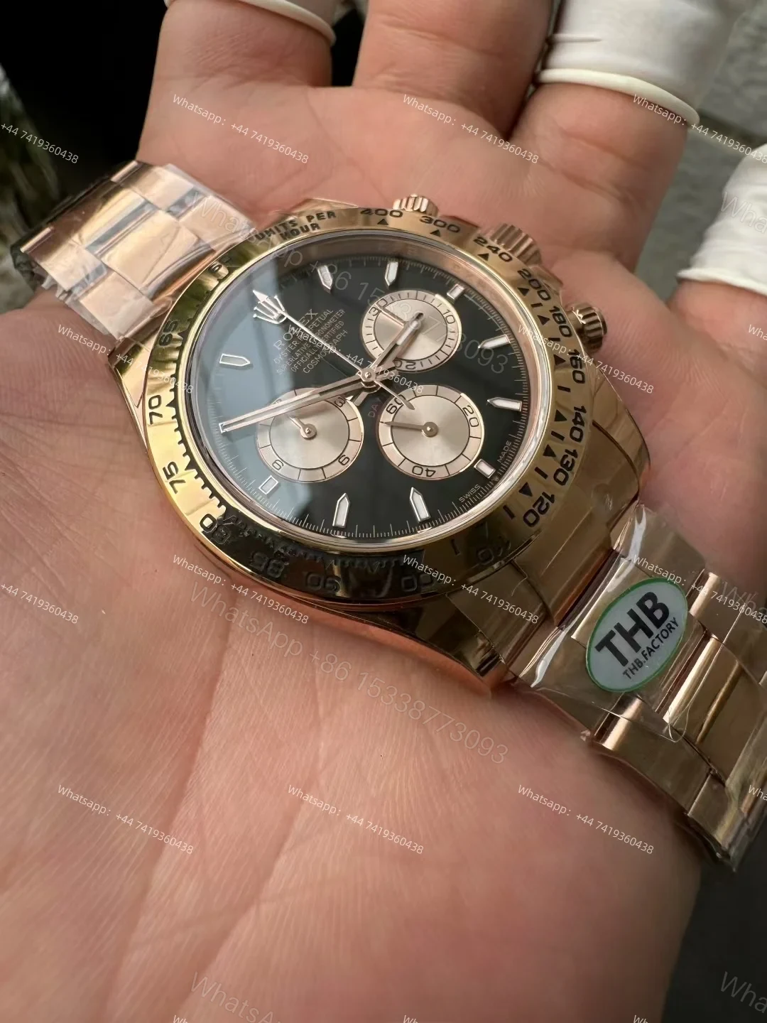 View 5 of Rolex Daytona Super Clone M126505-0001 Rose Gold Black Dial 4131 Movement