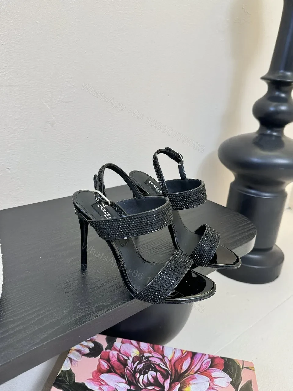 View 2 of Glam Sparkle Sandals – Luxe Open-Toe Ankle Strap