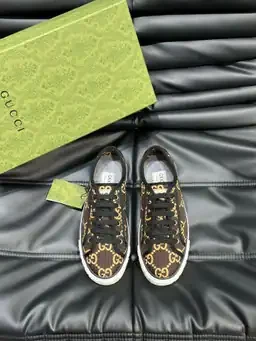 View 3 of GUCCI TENNIS 1977 SHOES SNEAKERS IN EBONY/BEIGE – GC279
