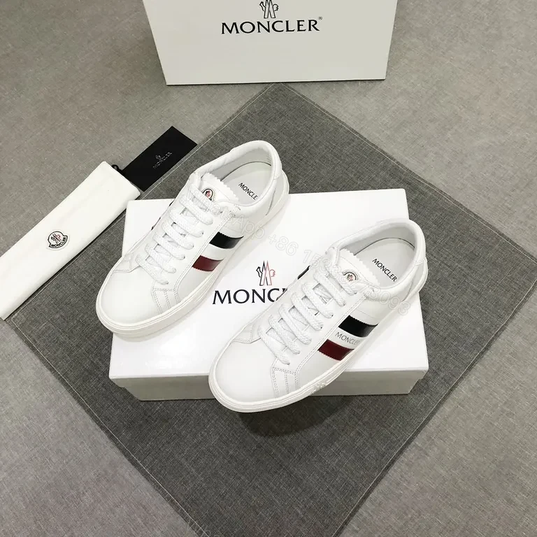 View 9 of Moncler Striped Leather Low-Tops: All-Day Comfort Sneakers