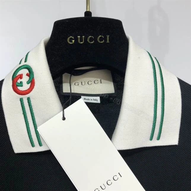 View 7 of Cotton piquet polo with Interlocking G – GC40