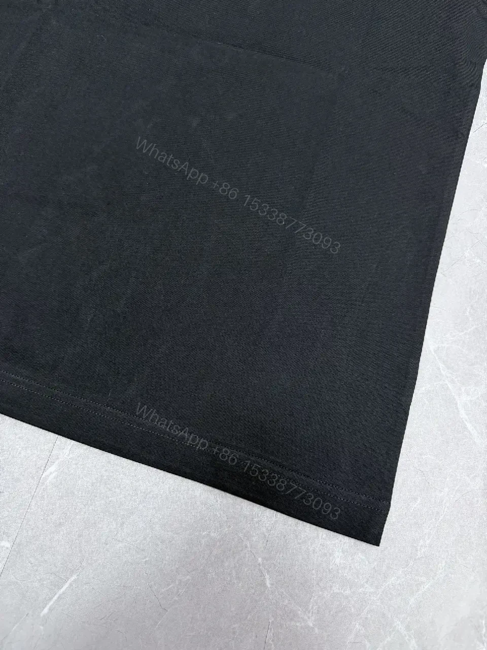 View 2 of Bold Black Cotton Tee, Subtle Luxe Details, Casual Confidence Tee
