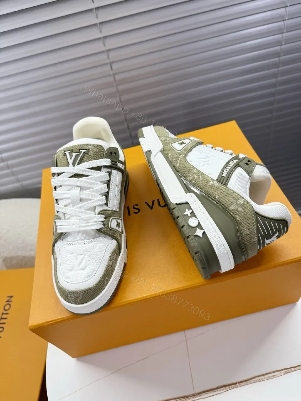 View 7 of Patterned Leather-Luxe High-Tops with LV Detailing