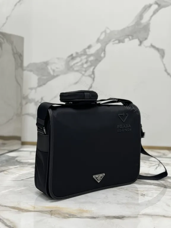 View 7 of Prada Re-Nylon Crossbody: Sleek, Weathered Nylon Messenger