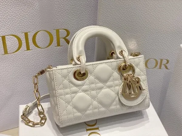 View 2 of Dior D-Joy Mini Bag White Super Quality Women’s Handbag 16.5x6x10cm