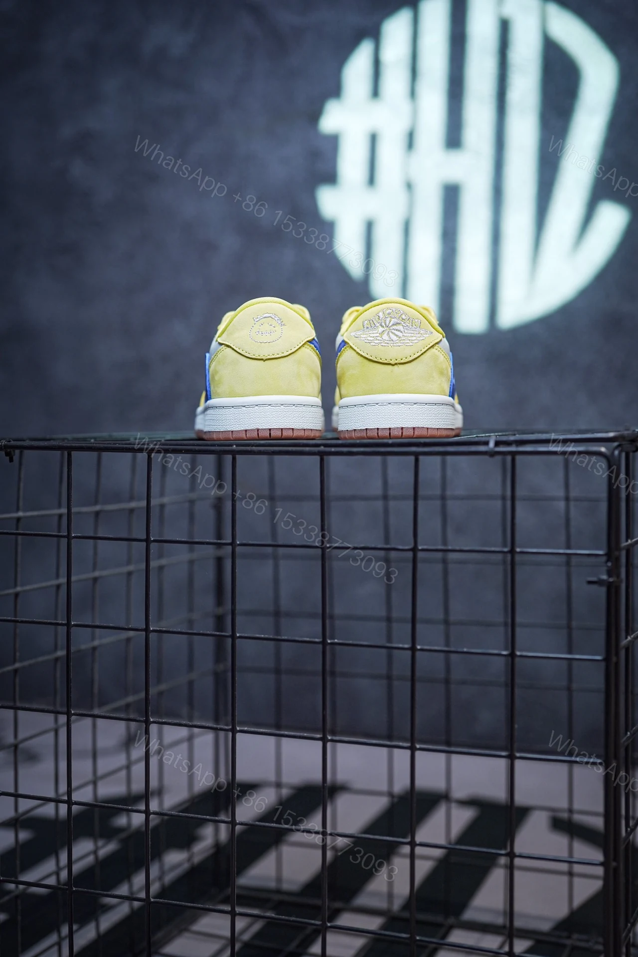 View 8 of Kid Shoes TS x Air Jordan 1 Low Canary Yellow