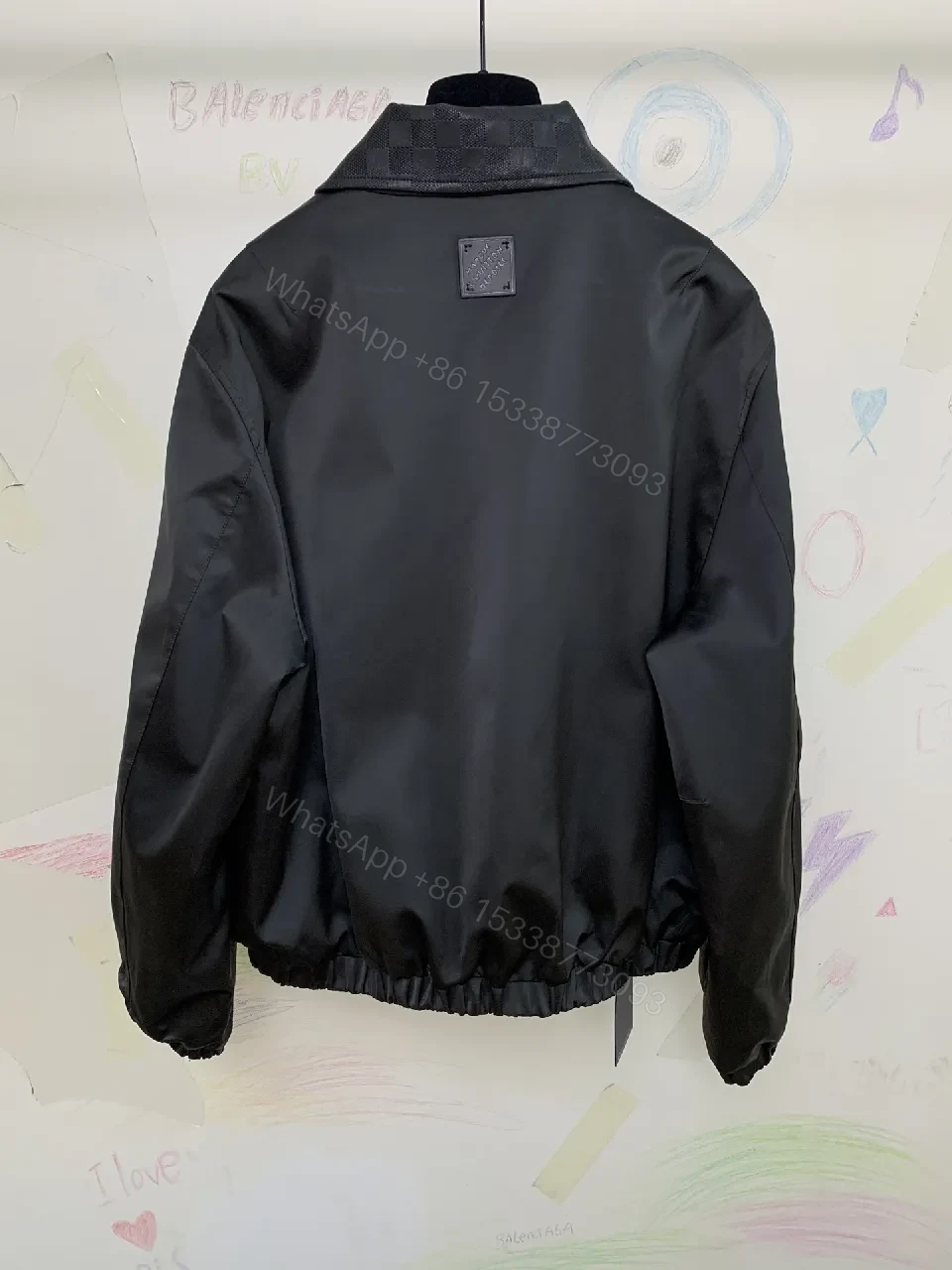 View 6 of Black Quilted Collar Bomber: Subtle Luxury, Everyday Wear
