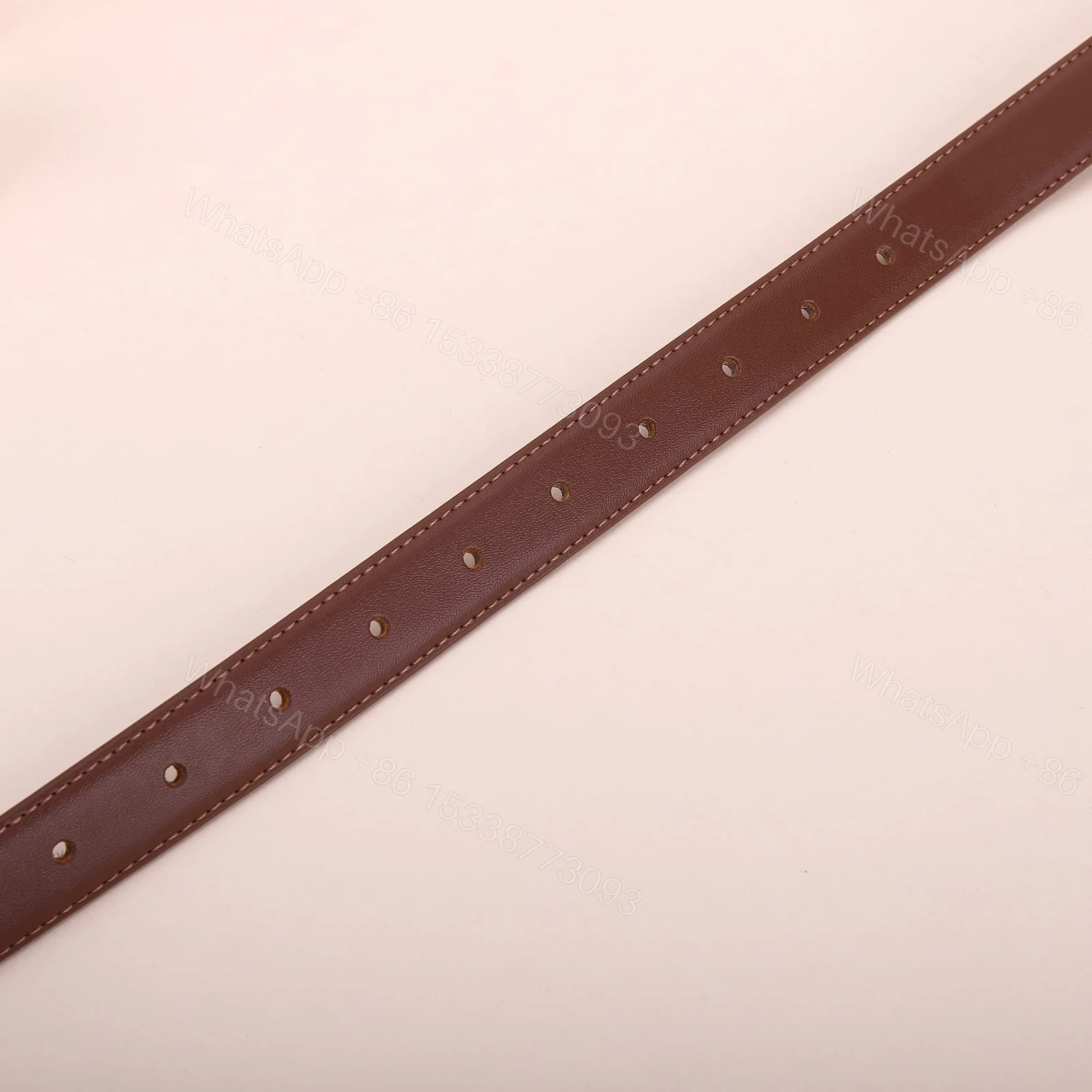 View 7 of SAINT LAURENT YSL SQUARE LOGO CLASSIC BELT DARK BROWN 25MM