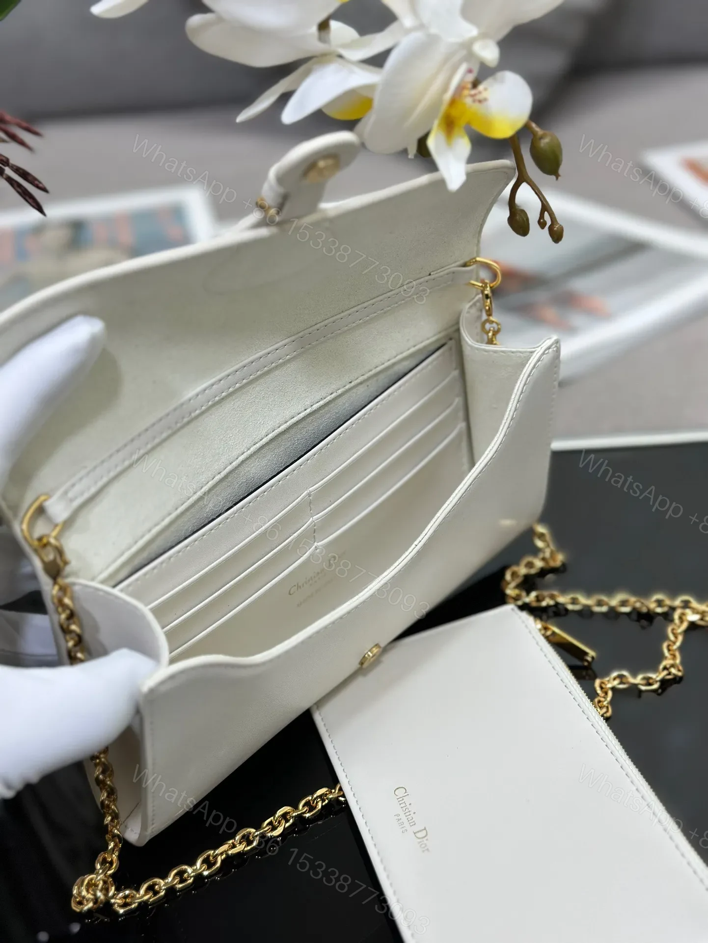 View 7 of Dior Bobby Women’s Crossbody Bag Super White Smooth Leather 21.5x12x4cm