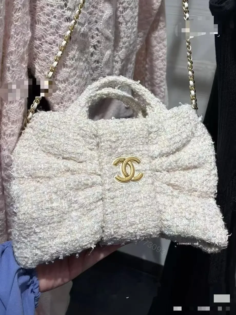 View 2 of Cream Bouclé Mini Bag: Luxe Texture, Modern Versatility