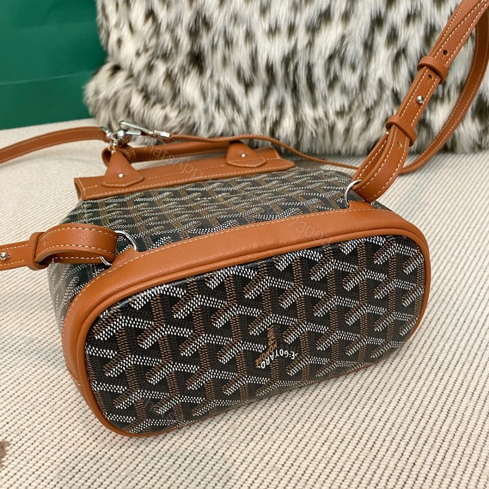 View 9 of 高仿Goyard*ALPIN2經典老花滿印雙肩包棕色免檢版