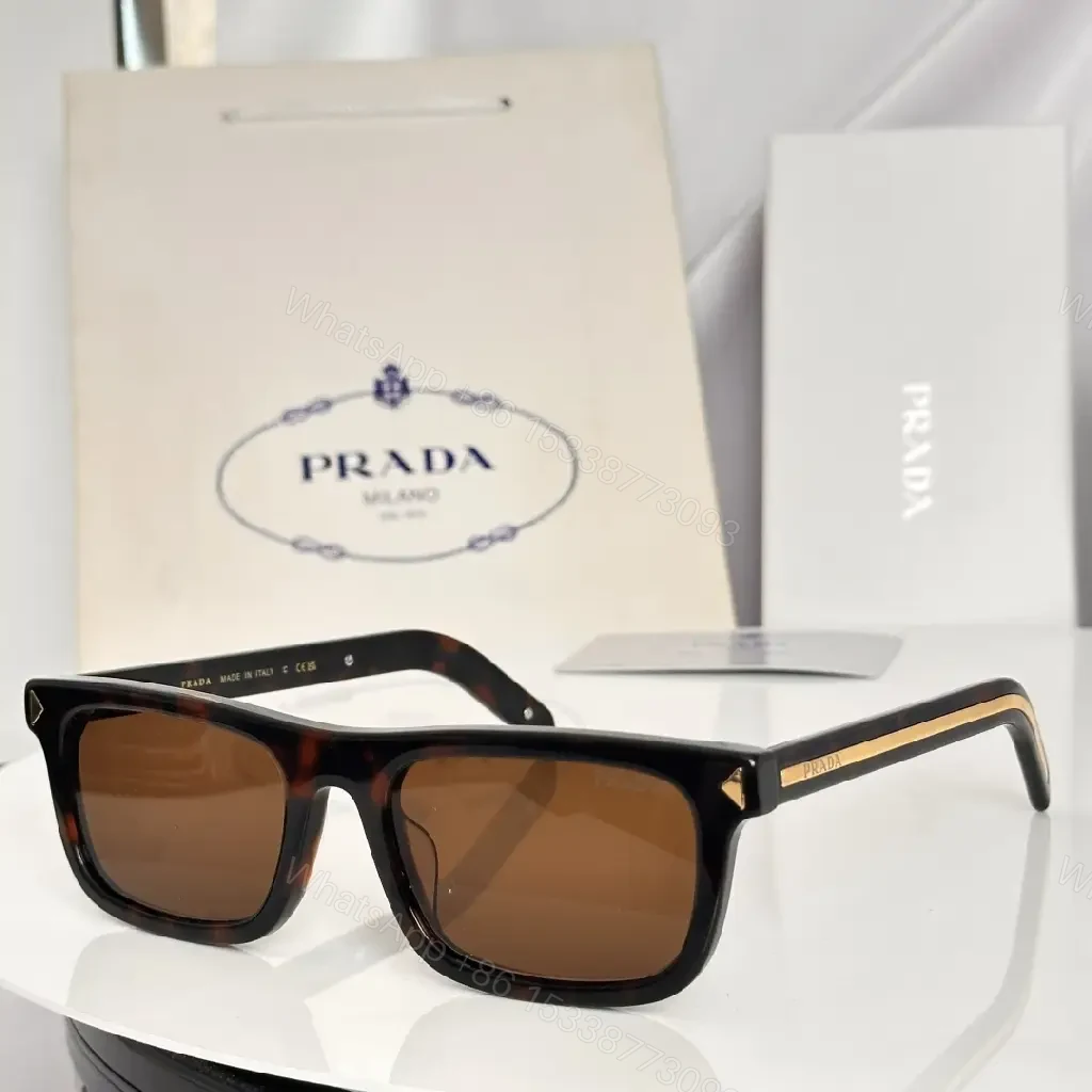 View 2 of Black Frame Clear Lenses Bold Oversized Glasses with PRADA Branding