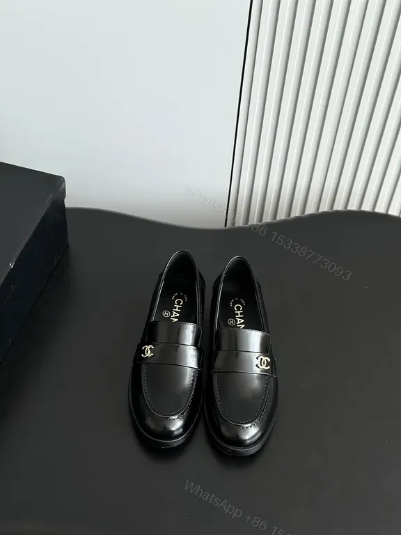 View 6 of Chanel-Inspired Leather Mules with Gold Buckle, Luxury Everyday