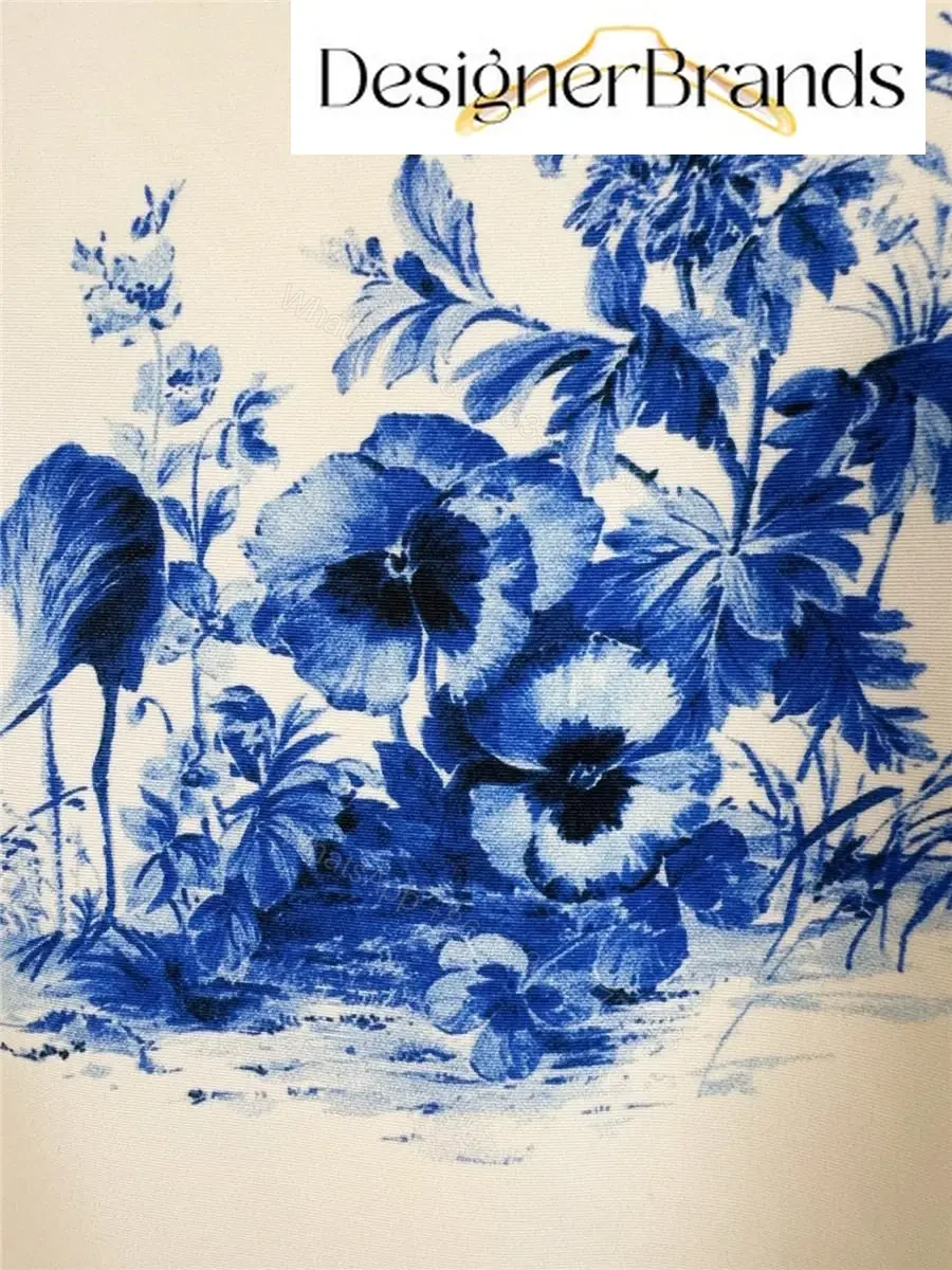 View 11 of Dior Toile de Jouy Floral Garden Mid-Length Belted Dress