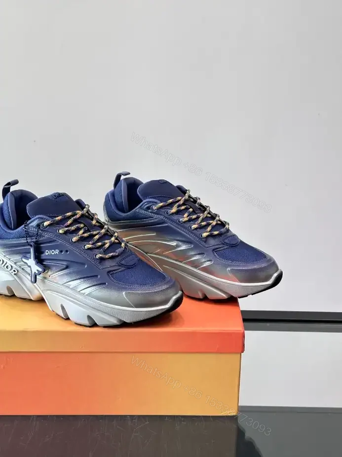 View 6 of DIOR B44 BLADE SNEAKERS GRADIENT BLUE AND SILVER-TONE – CD212