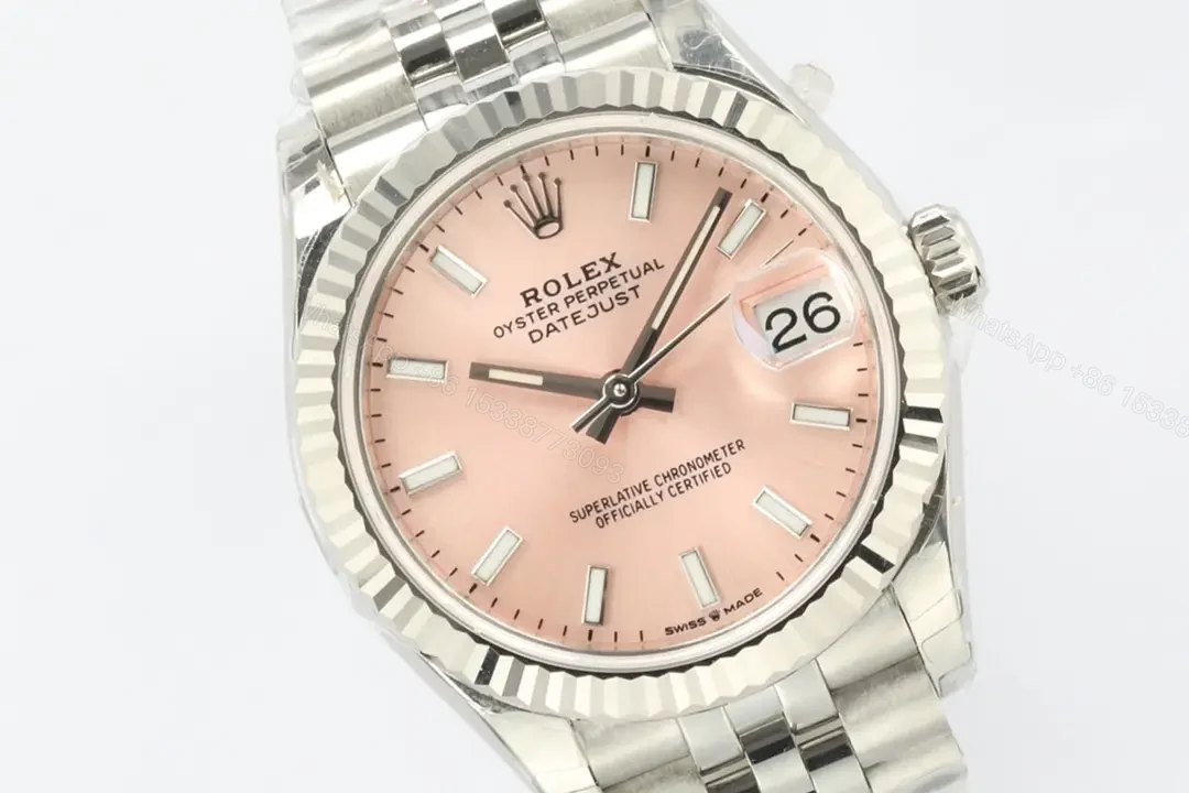 View 4 of Rolex Datejust 31 Stainless Steel Fluted Jubilee Pink Dial 278274-0014