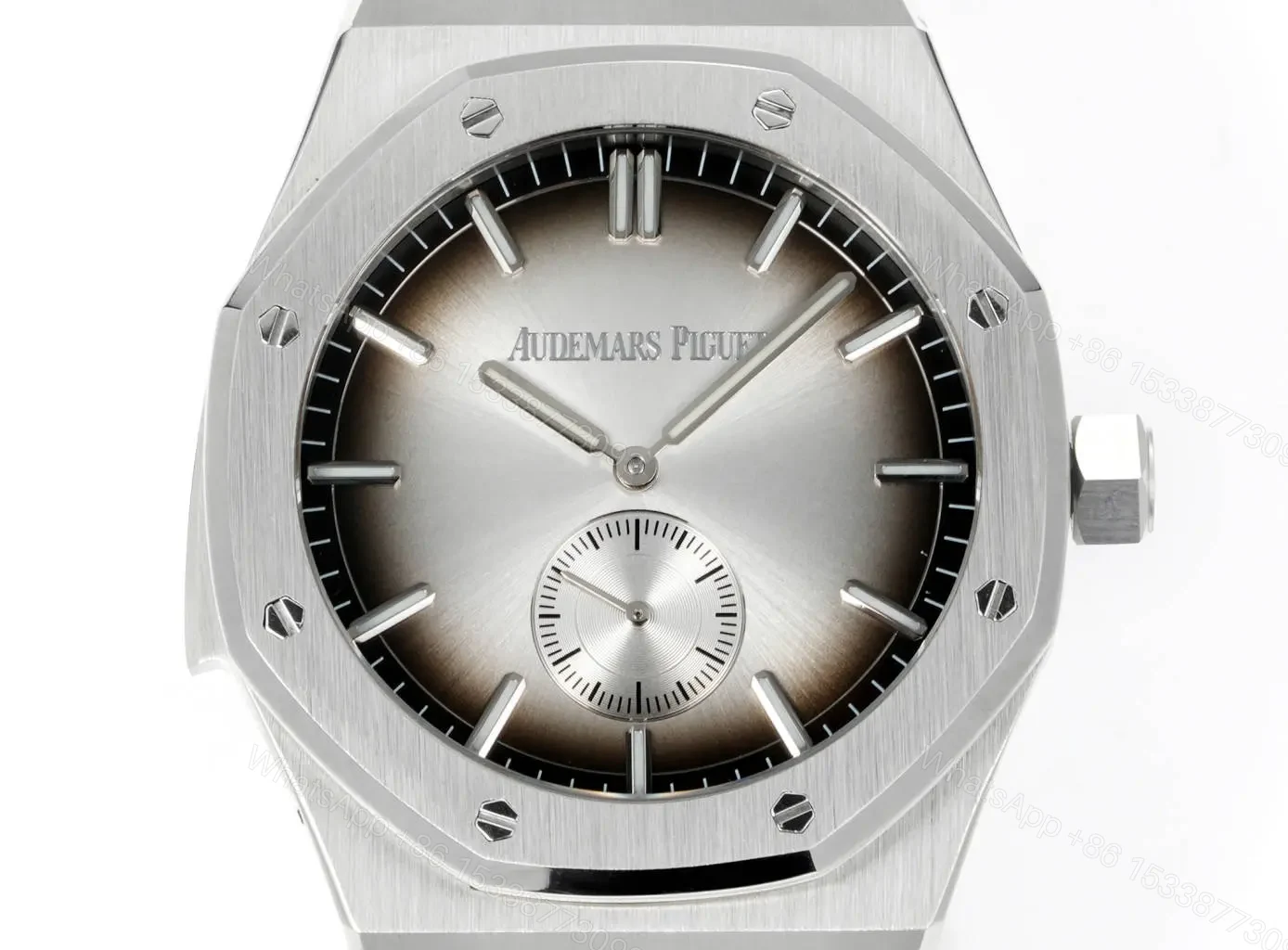 View 2 of Audemars Piguet Royal Oak 26591IP Series Men’s Watch – Silver Stainless Steel with Gradient Grey Dial