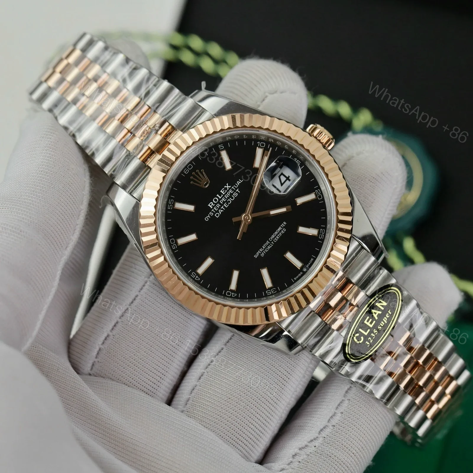 View 2 of Replica Rolex Lady-Datejust Black Dial 179171 36 mm