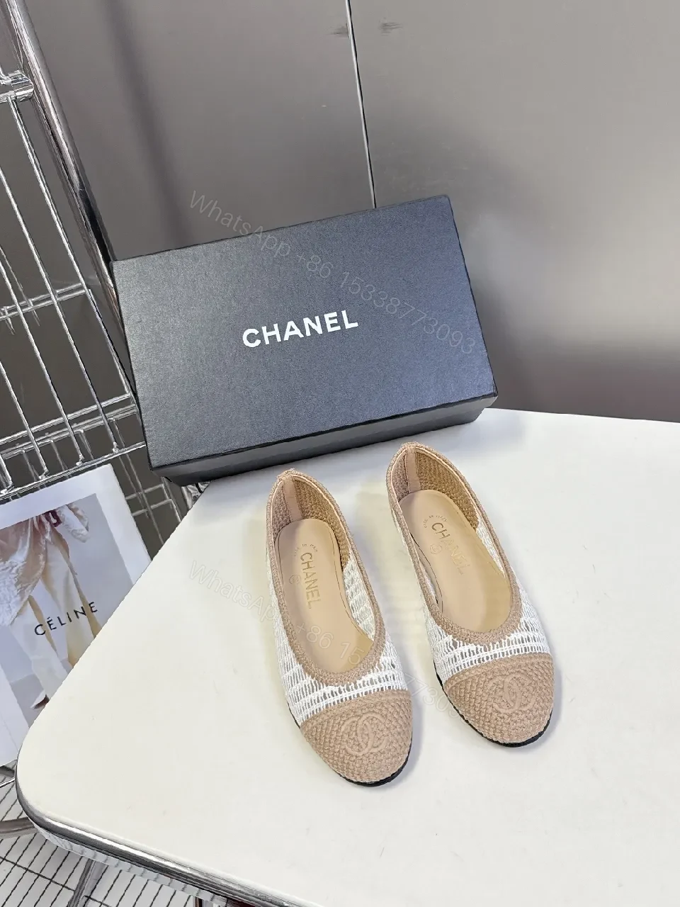 Textured Linen Espadrille Mules – Quilted Couture Comfort — view 1