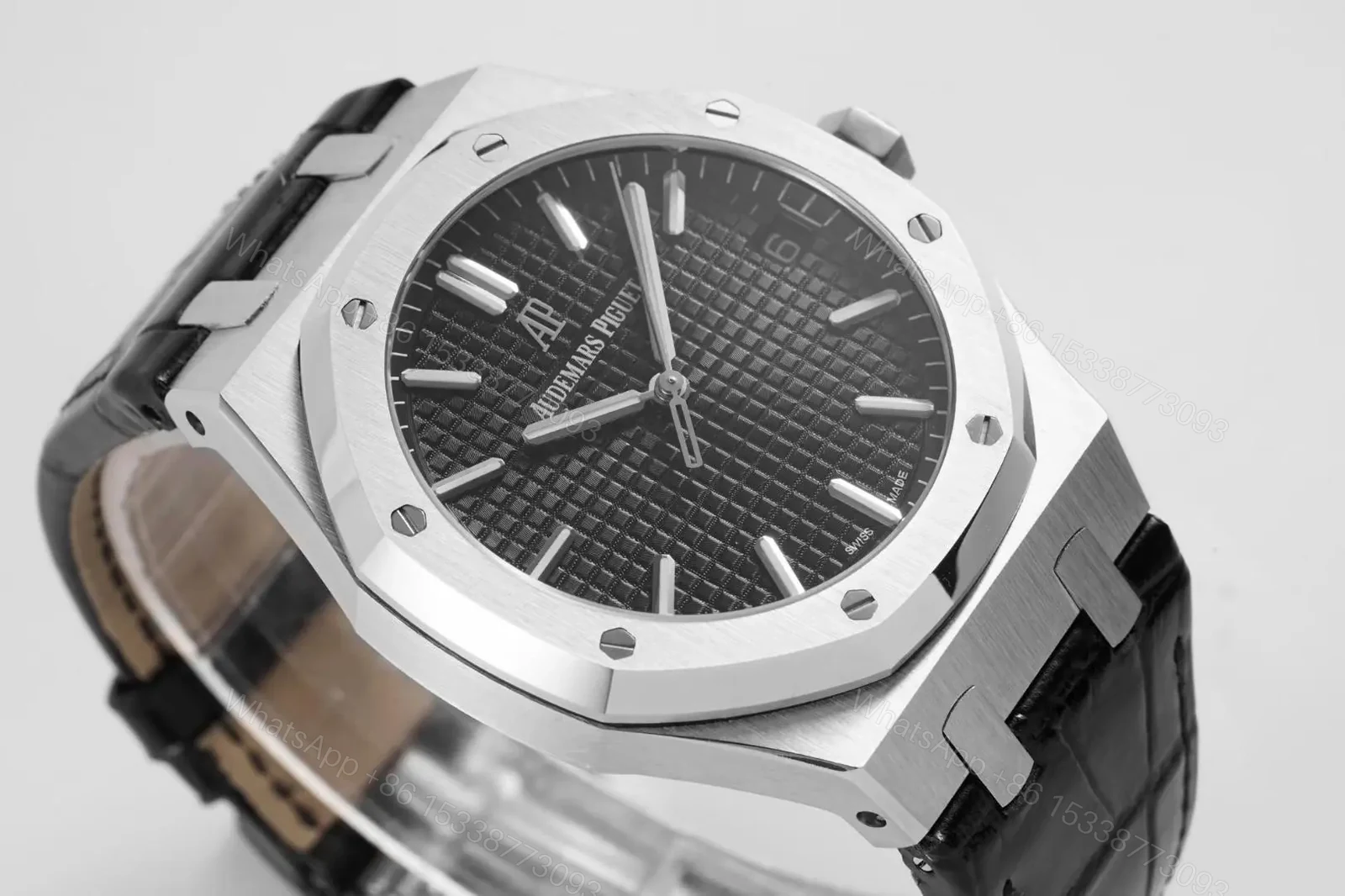 View 2 of TWA Factory Audemars Piguet Royal Oak 15500 Stainless Steel Black Dial Watch