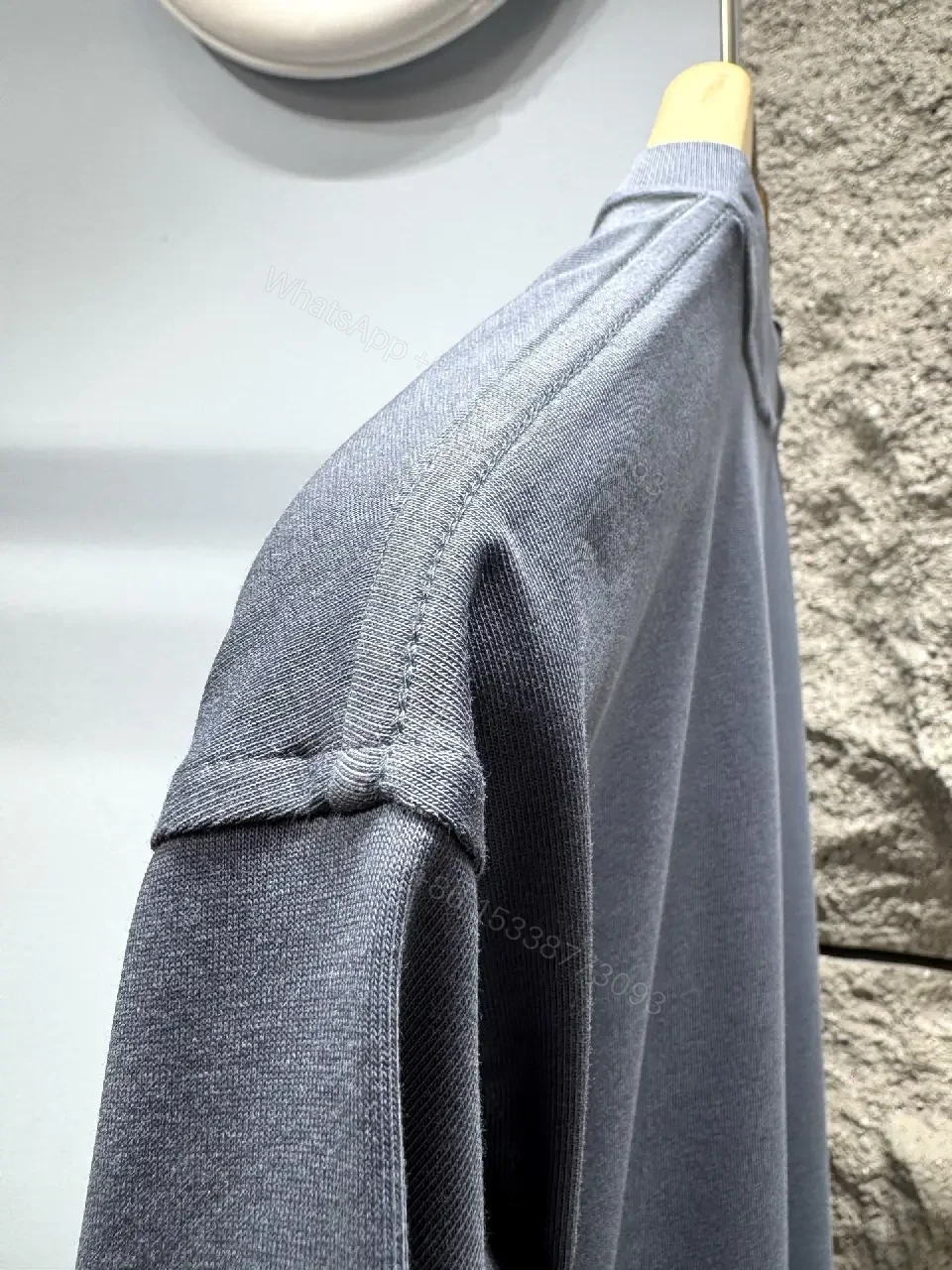 View 6 of Relaxed Graphite Tee Dress — Oversized, Luxe Streetwear
