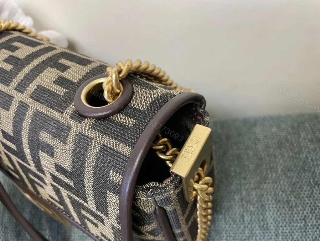 View 4 of Compact Signature Crossbody: Monogram Luxe, Gold Hardware Bag