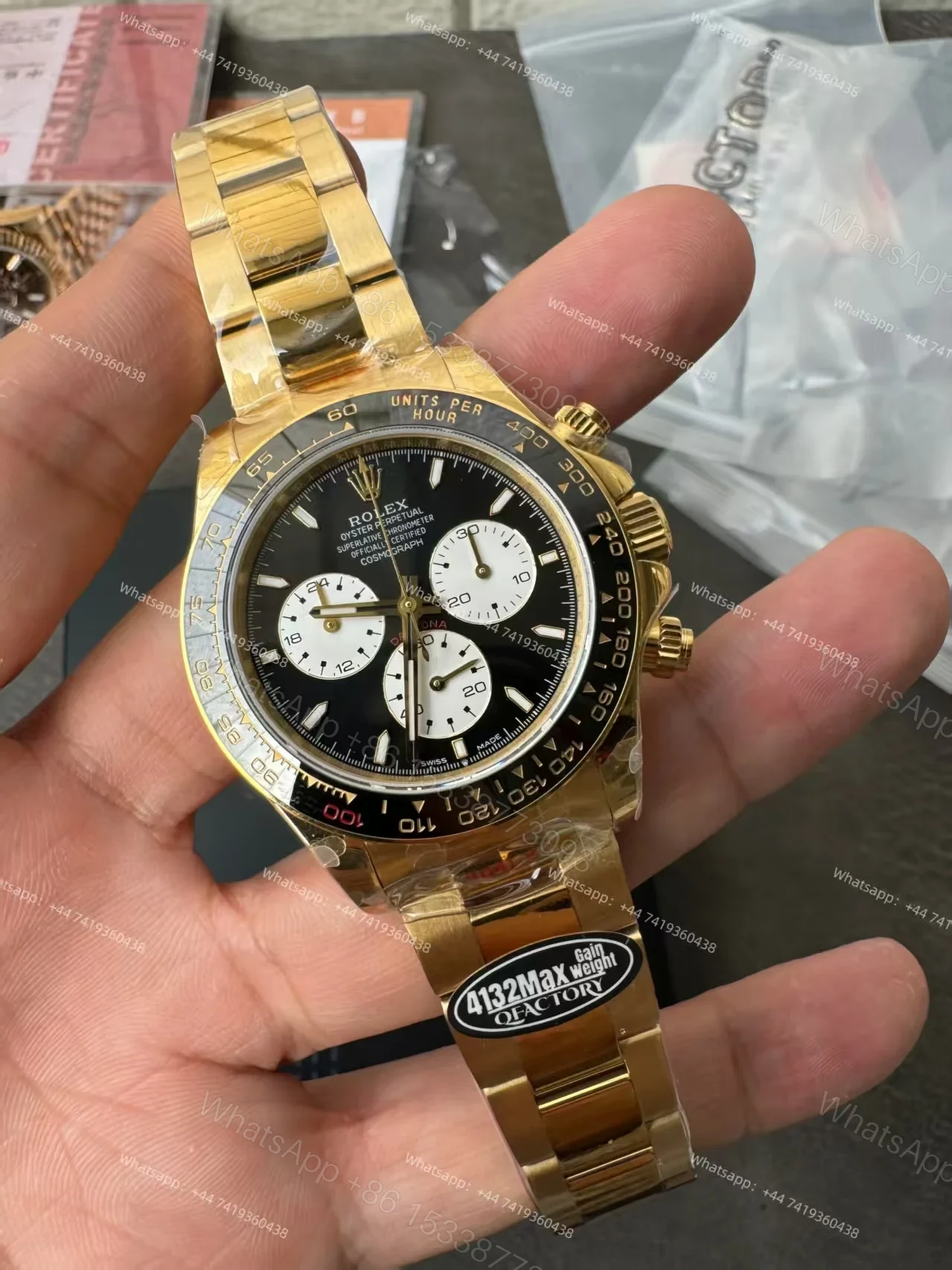 View 11 of Rolex Super Clone Daytona Le Mans 126528LN Gold 4132 Movement