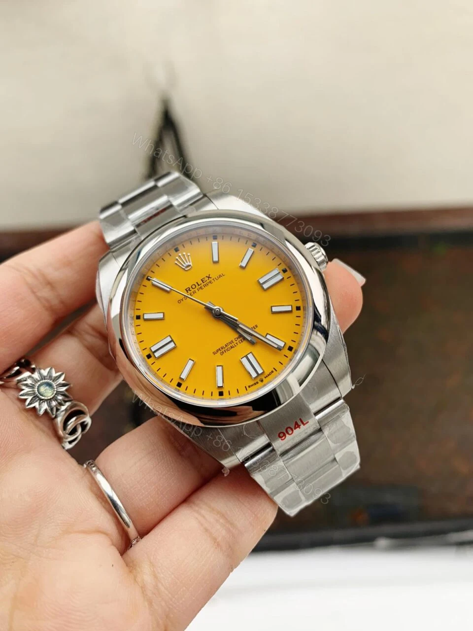 EW FACTORY 1:1 Rolex OYSTER PERPETUAL YELLOW DIAL 41MM Asian A3230 — view 1