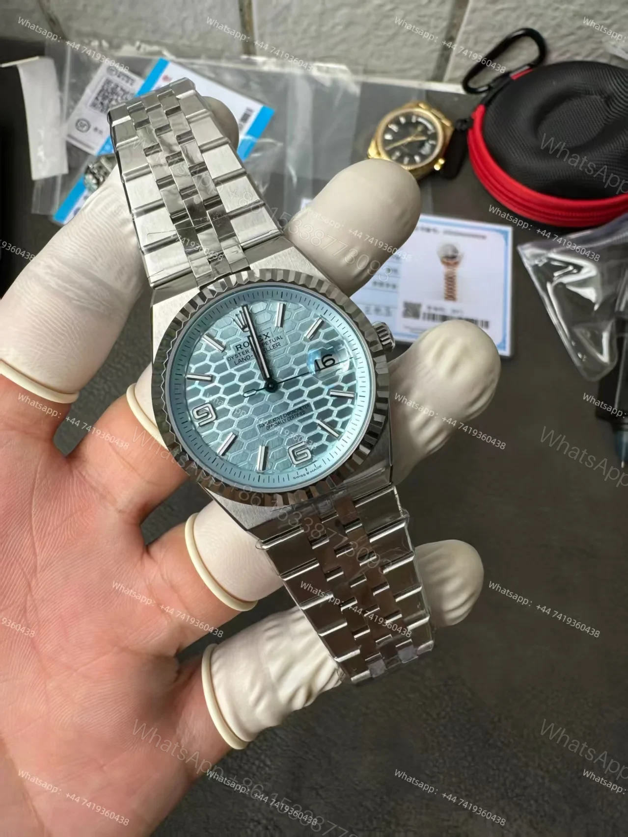 View 3 of Super Clone Rolex Land-Dweller M127336-0001 Blue Dial 7135 Movement 40mm
