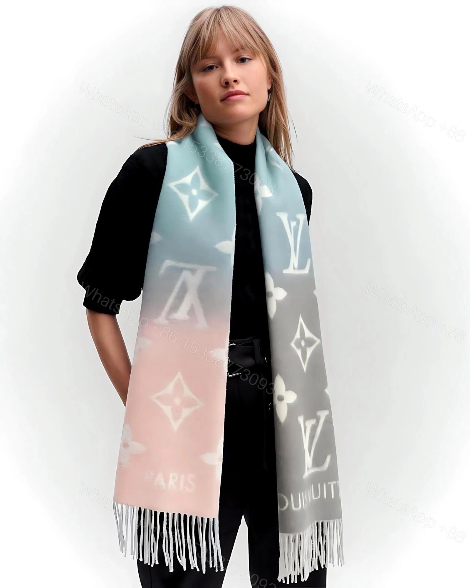 FIRST COPY LOUIS VUITTON REYKJAVIK GRADIENT SCARF — view 1