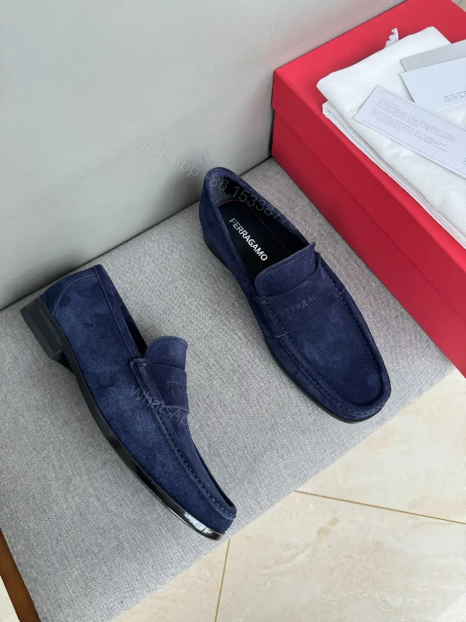 View 6 of Navy Suede Slip-Ons: Luxury Everyday Comfort Shoes