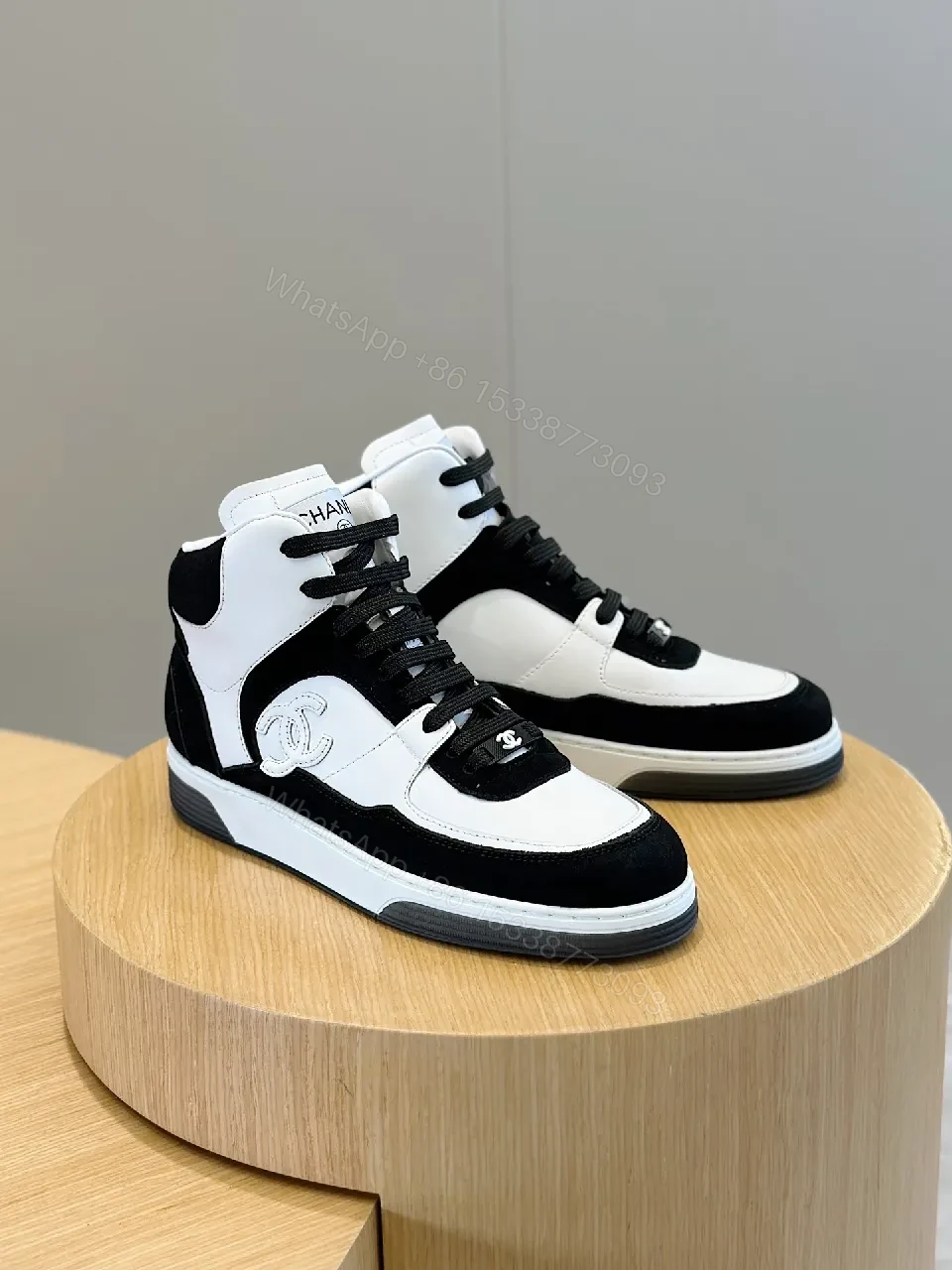 View 6 of Chic High-Top Sneaker: Leather & Suede, Luxe Comfort