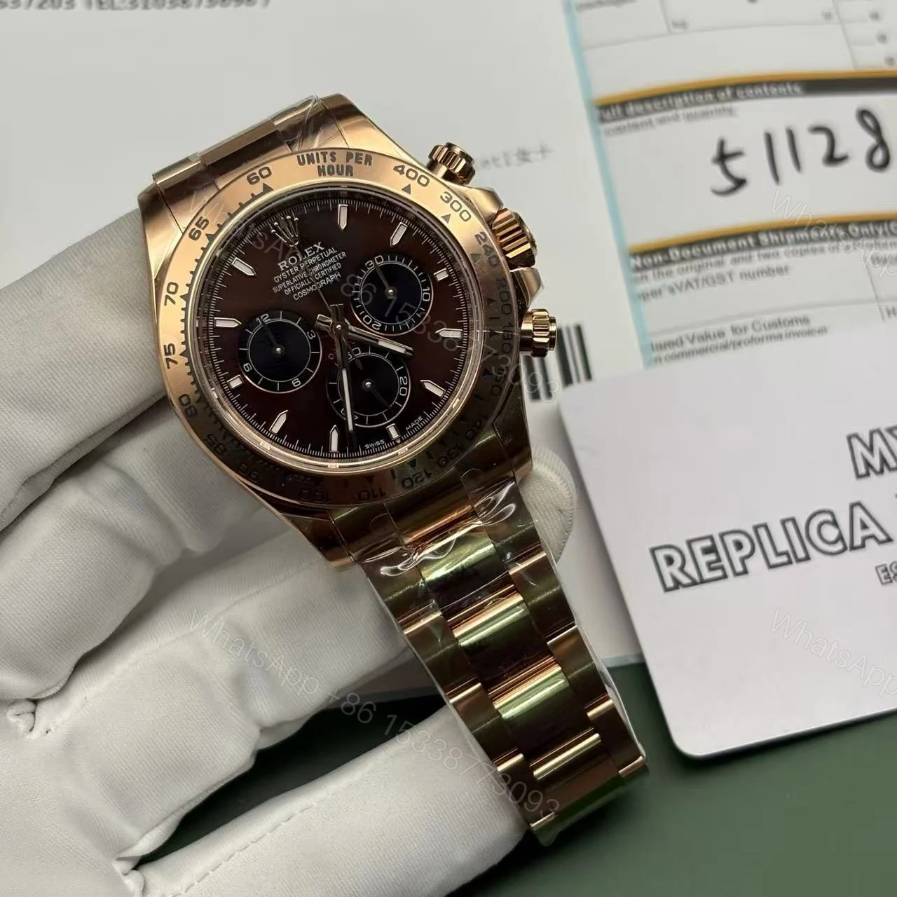 View 2 of Superclone Rolex Daytona 40 mm 126505 Bright Chocolate Dial