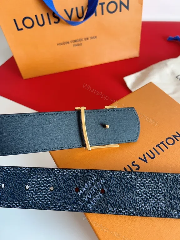 View 7 of Structured LV Monogram Belt: Subtle Luxury Belt