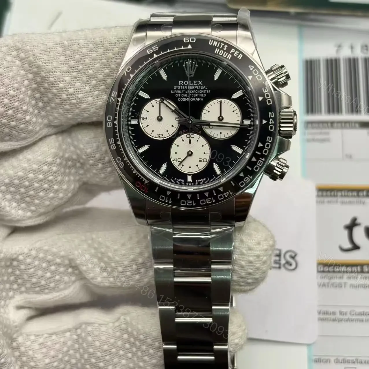 View 3 of Replica Rolex New White Gold Daytona 100 Years of Le Mans